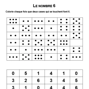 Dominos d'additions jusqu'à 6