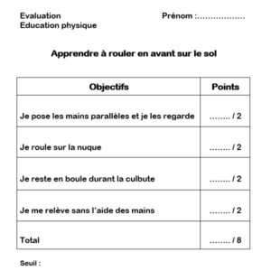 Grille d'évaluation - Roulade avant