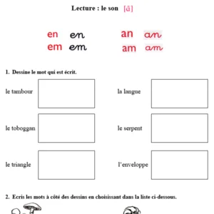 Fiche sur le son « en » ([ã])