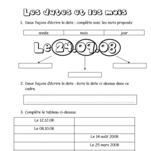 Comment écrire la date ?