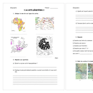 Évaluation sur la carte géographique