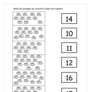Dénombrement - Compter jusqu'à 16