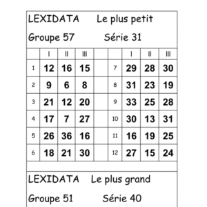 Fiche Lexidata - Le plus petit / Le plus grand