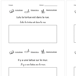 Fiche d’activité – Lecture du son « u »