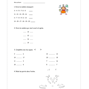 Nombres, comparaisons et suites logiques