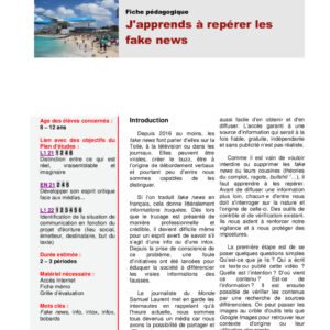J’apprends à repérer les fake news