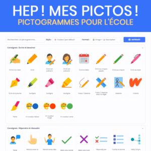 Pictogrammes pour l'école « Hep ! Mes Pictos ! »