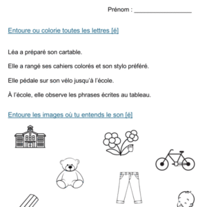 Repérer le son [é]