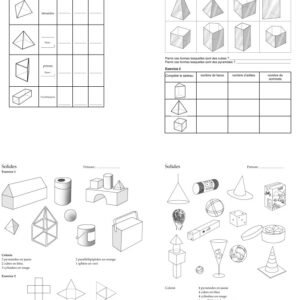 5 fiches d’exercices sur les solides en géométrie