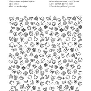 Coloriage d’observation sur le thème de Noël